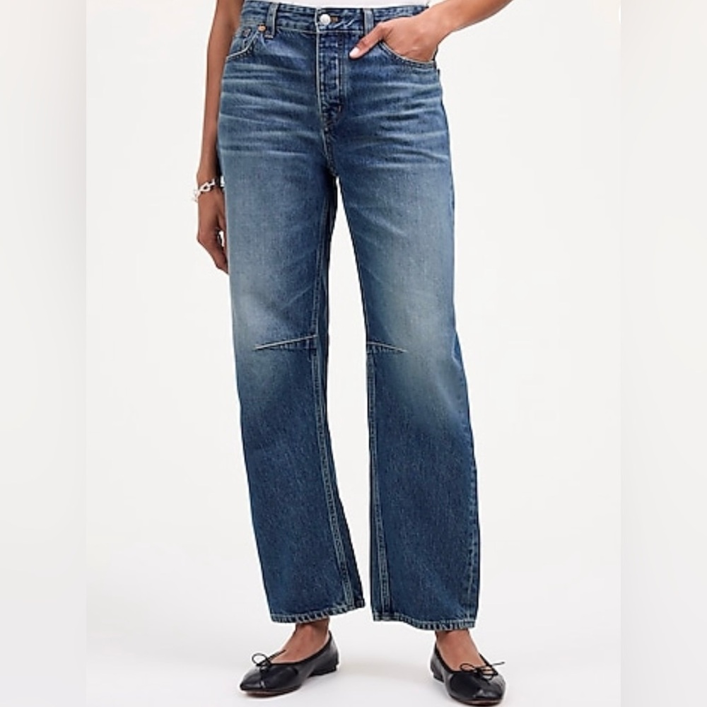 Madewell Darted Barrel-Leg Jean in Irmo Wash Size 25